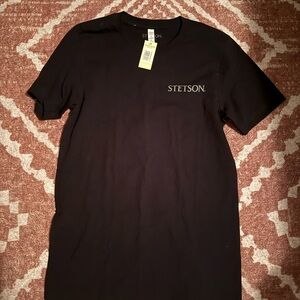 Stetson Black Short Sleeve Logo Tee